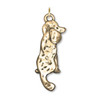 14K Solid Gold Poodle Body Charm