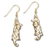 14K Solid Gold Poodle Body Earrings