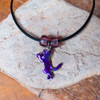 Enamel Purple Playful Cat Necklace