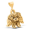 14K Solid Gold Shorkie Angel Pendant