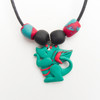 Vintage Polymer Clay Dragon Necklace Vintage Polymer Clay Dragon Necklace
