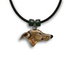 Enamel Greyhound Topaz Colored Necklace