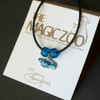 Enamel Sparkly Blue Fish Necklace