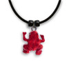 Enamel Red Frog Necklace