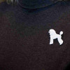 Enamel White Poodle Pin