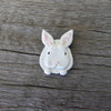 Enamel White Rabbit Pin