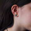 Enamel Seafoam Fat Cat Post Earrings