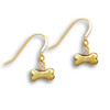 14k Solid Gold Dog Bone Earrings