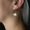 14k Solid Gold Armadillo Earrings