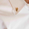 14k Solid Gold Veterinary Caduceus Tie Tack