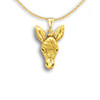 14k Solid Gold Donkey Pendant