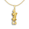 14k Solid Gold Hanging Monkey Pendant