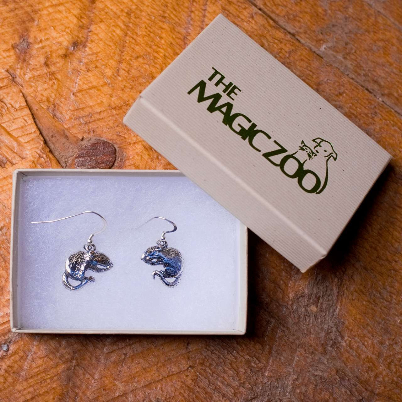 Sterling Silver Rat Earrings - Rat Jewelry