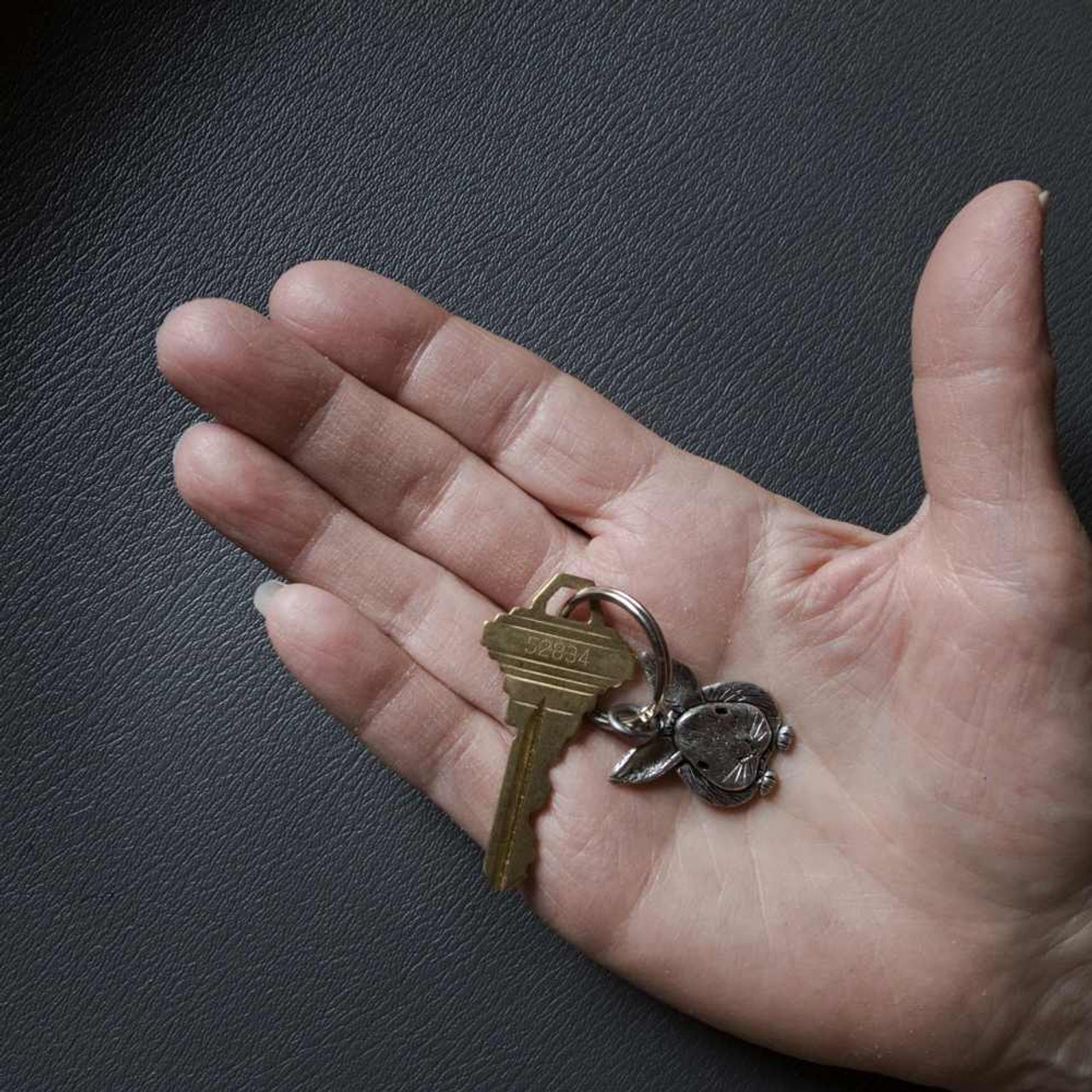 Pewter Rabbit Keychain - Animal Key Chains - TheMagicZoo.com