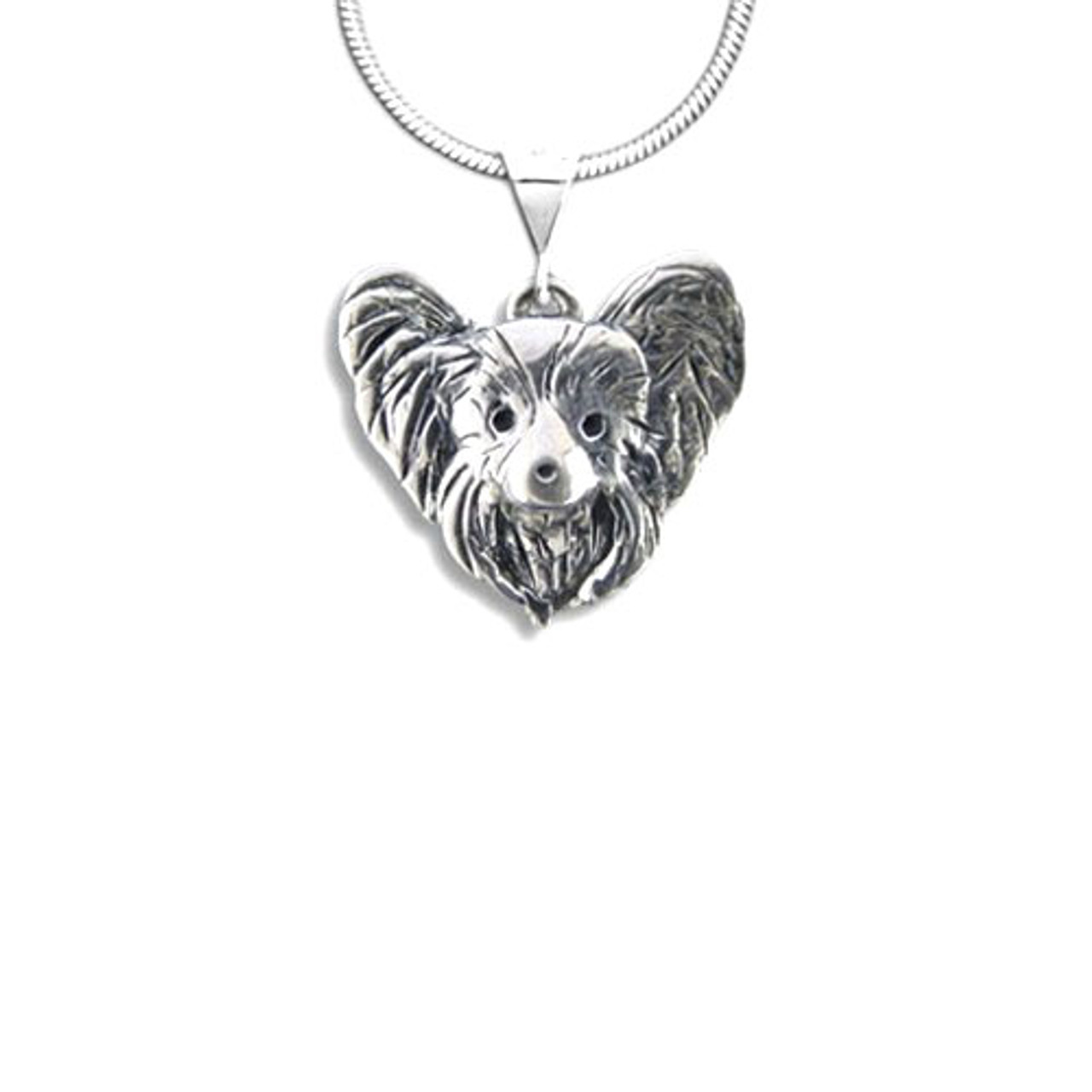 Papillon Continental Toy Spaniel Sterling Silver Pendant 