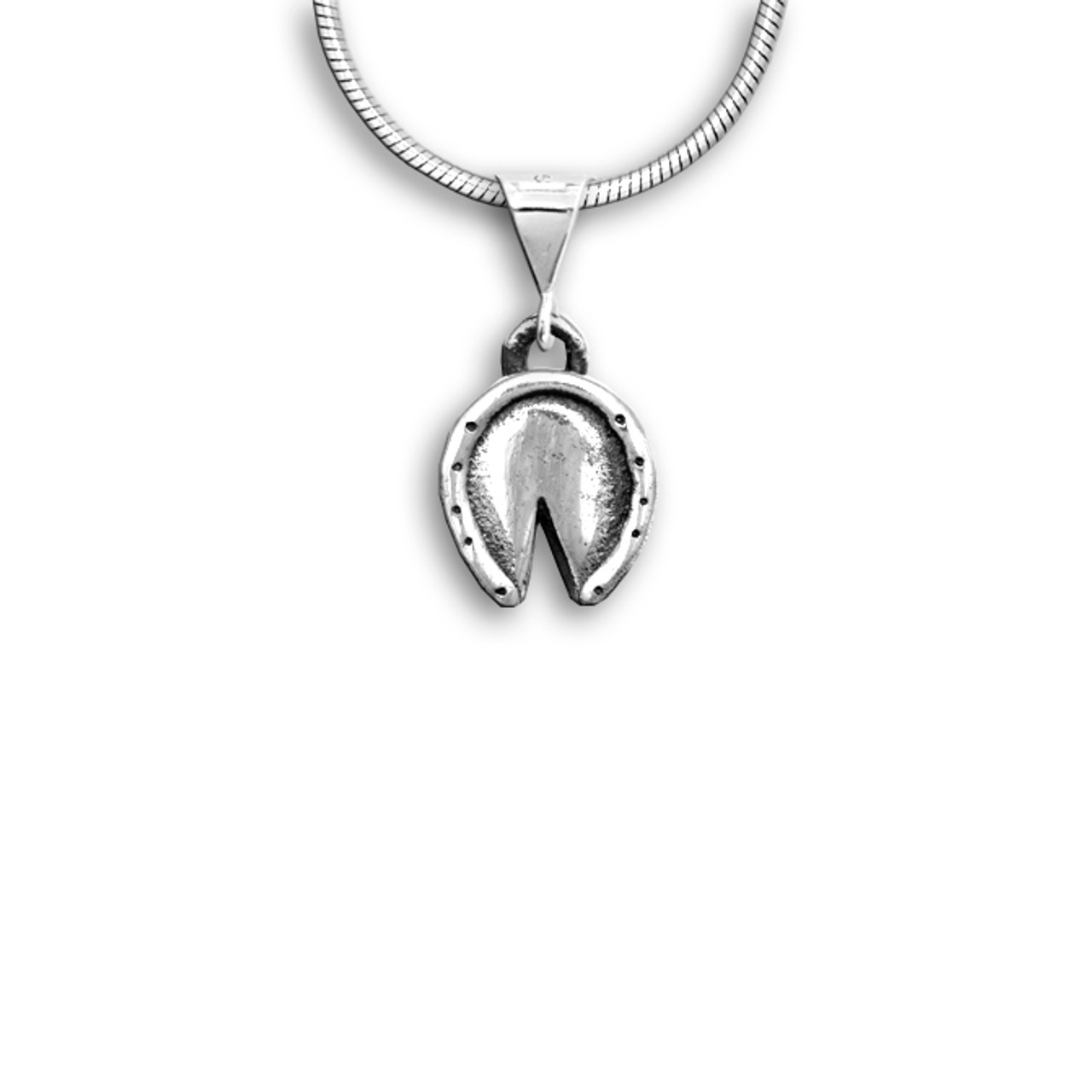【STONEHENgE】Silver Material Horse Hoof Necklace K1231 Sterling Silver Horse Hoofprint Pendant - Horse Jewelry