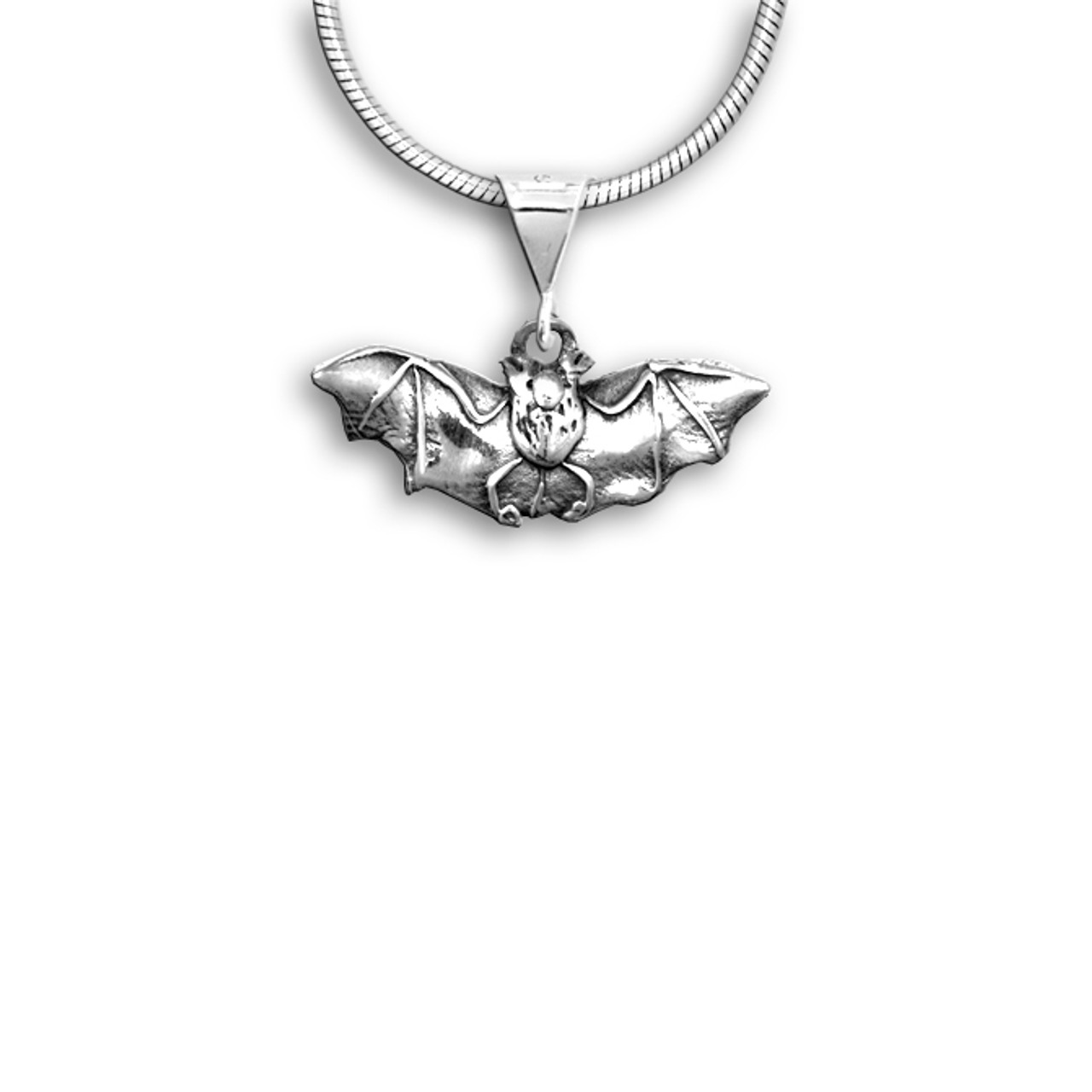 🦇CARPE NOCTEM🦇 Handmade Sterling Silver Bat Necklace with Black Tourma –  RisingTides