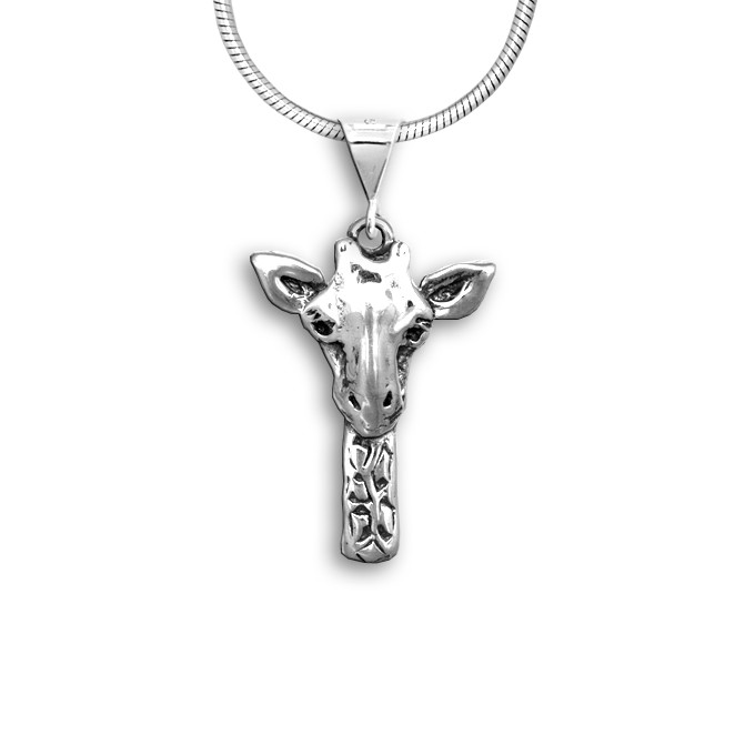 Giraffe Jewelry Giraffe Necklace Silver Sterling Silver Giraffe