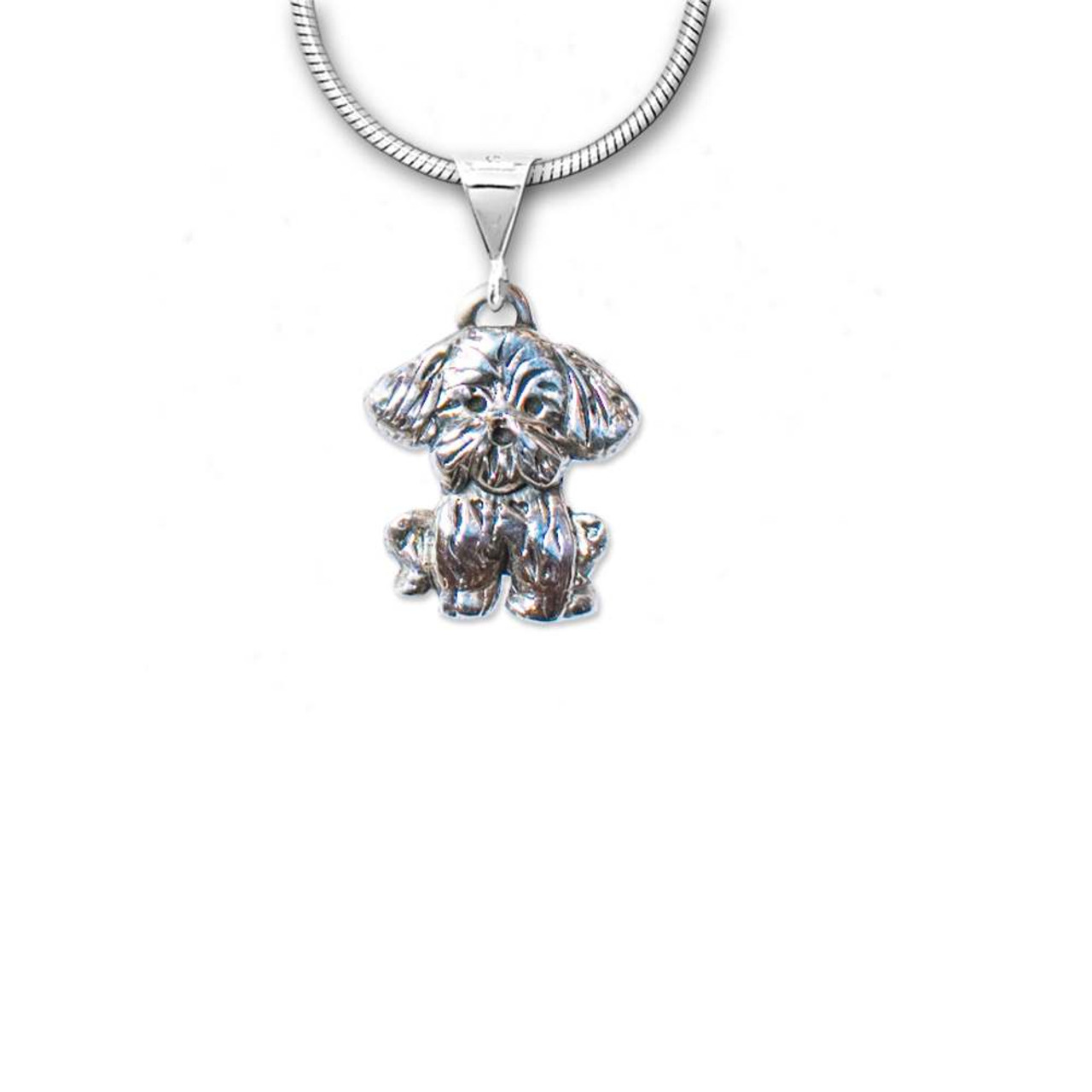 Sterling Silver Lhasa Apso Pendant