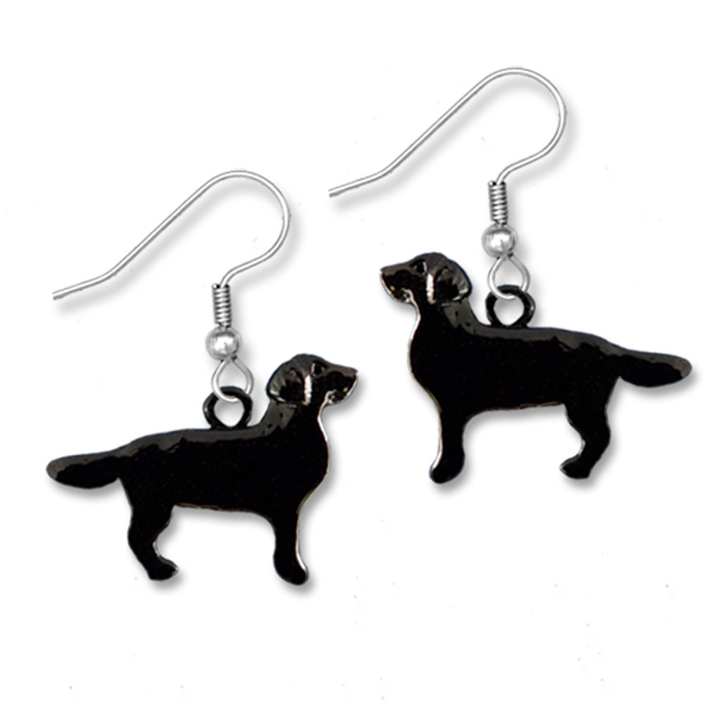 black lab earrings