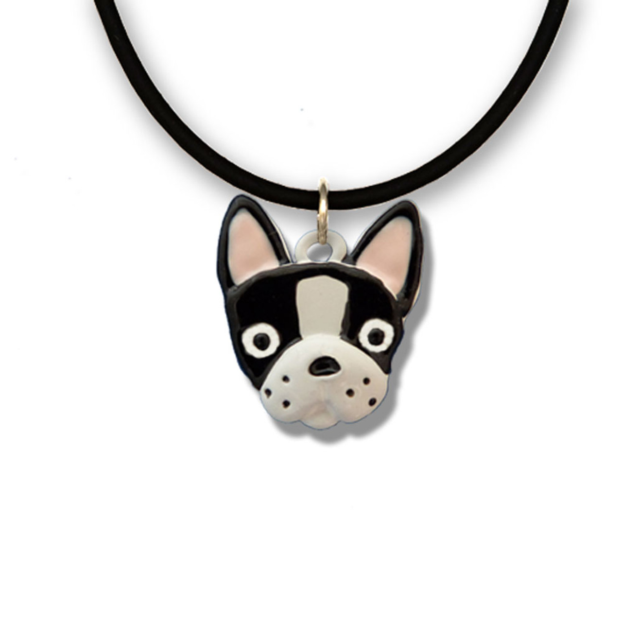 Enamel Boston Terrier Necklace - Etsy