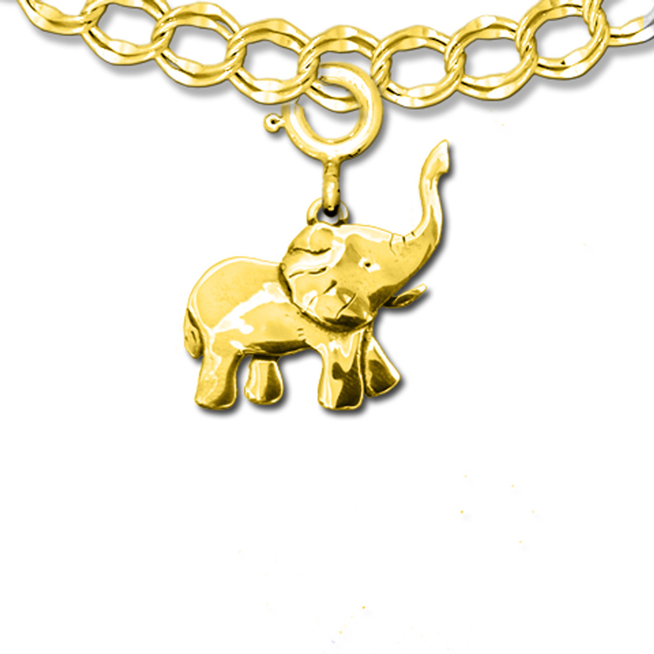 Buy 10K, 14K, 18K Solid Gold Elephant Bracelet in Yellow, White and Rose  Gold Baby Elephant Charm Bracelet or Anklet Good Luck Bracelet Online in  India - Etsy