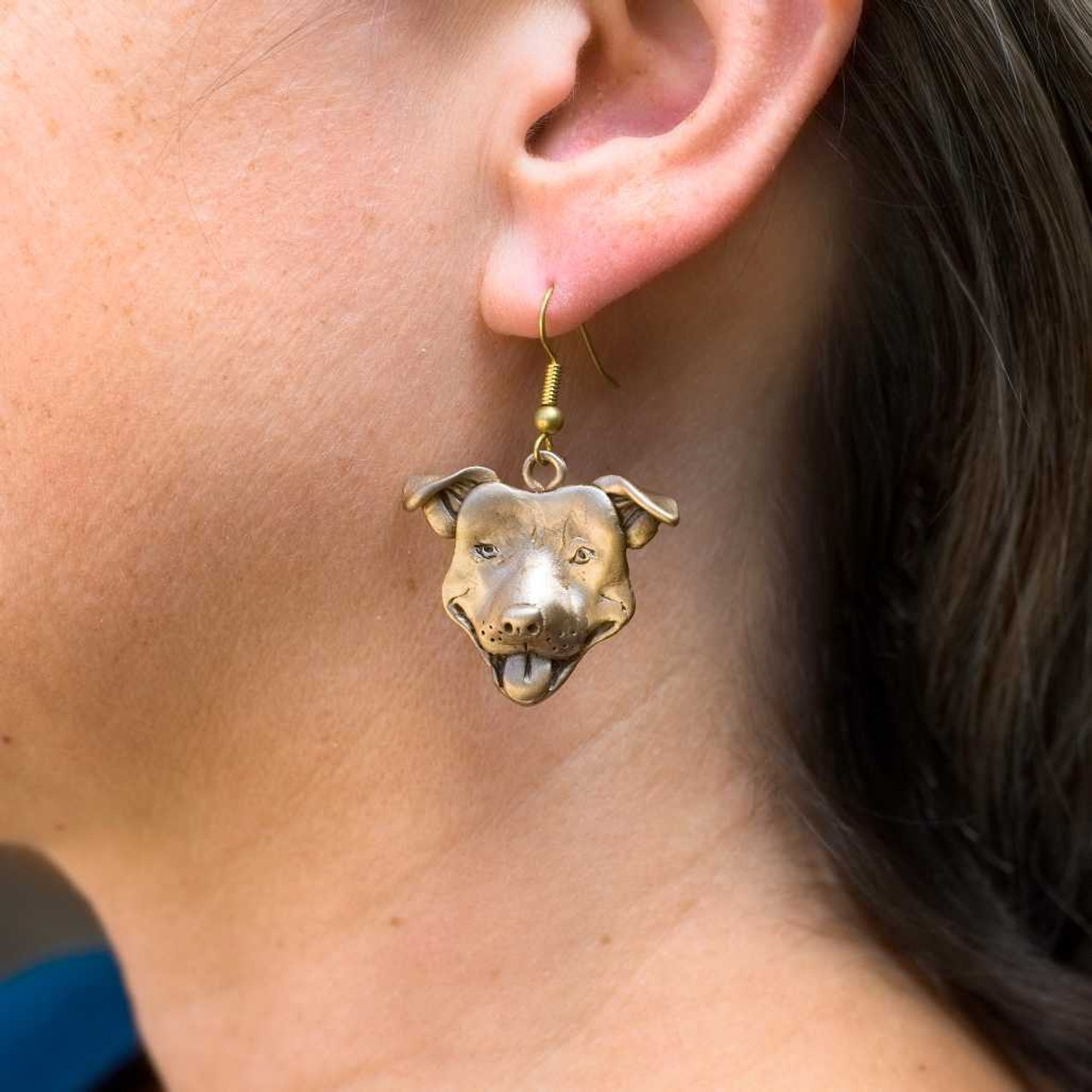 Pit Bull Staffordshire Terrier Dog Earrings Silver Womens Ginger Lyne  Collection - Walmart.com