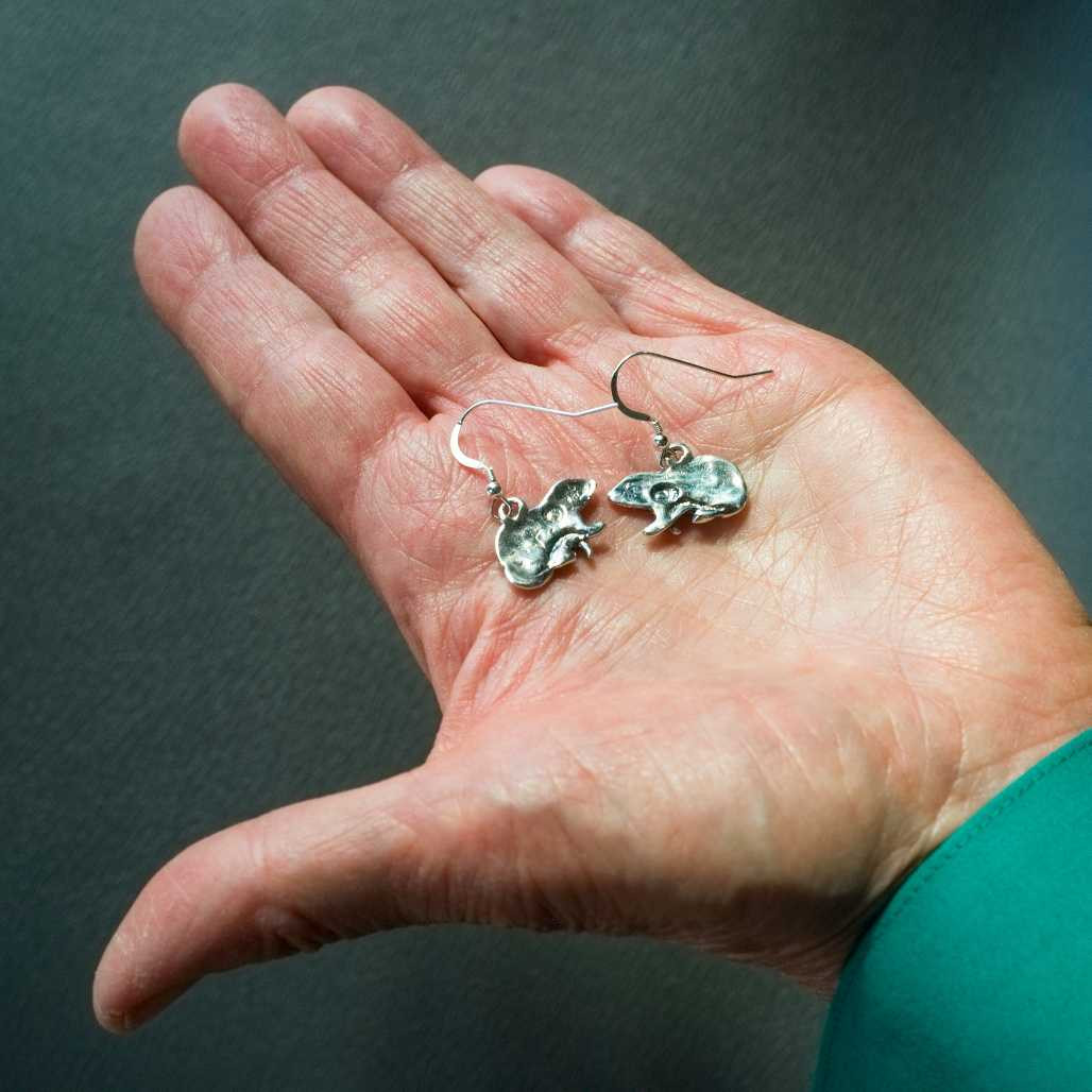 Sterling Silver Dumbo Rat Earrings