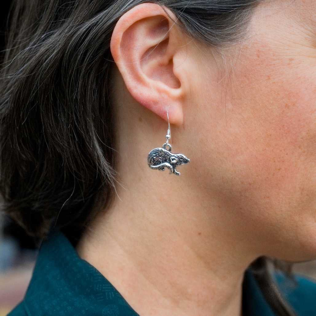 Sterling Silver Dumbo Rat Earrings
