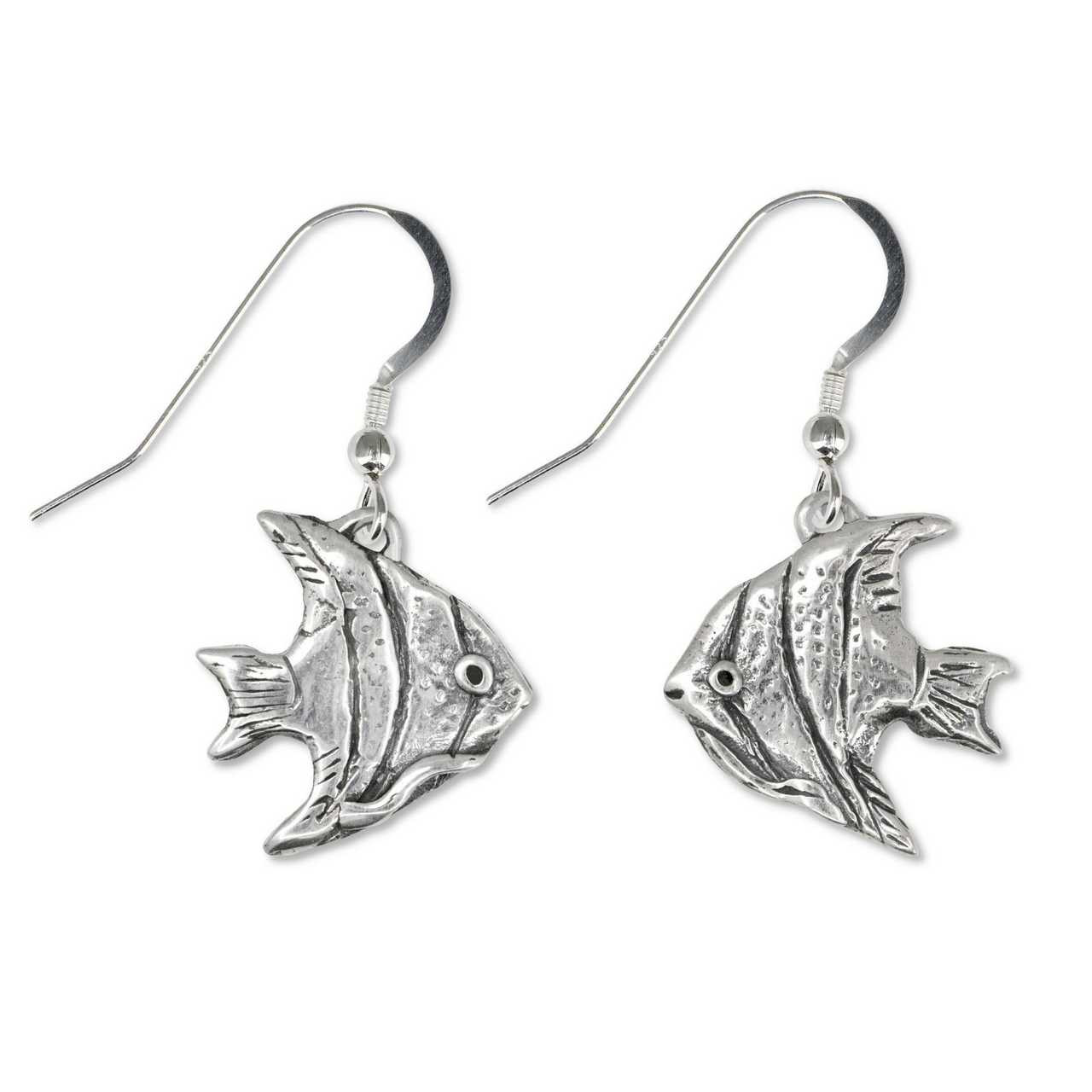 Sterling Silver Angel Fish Earrings