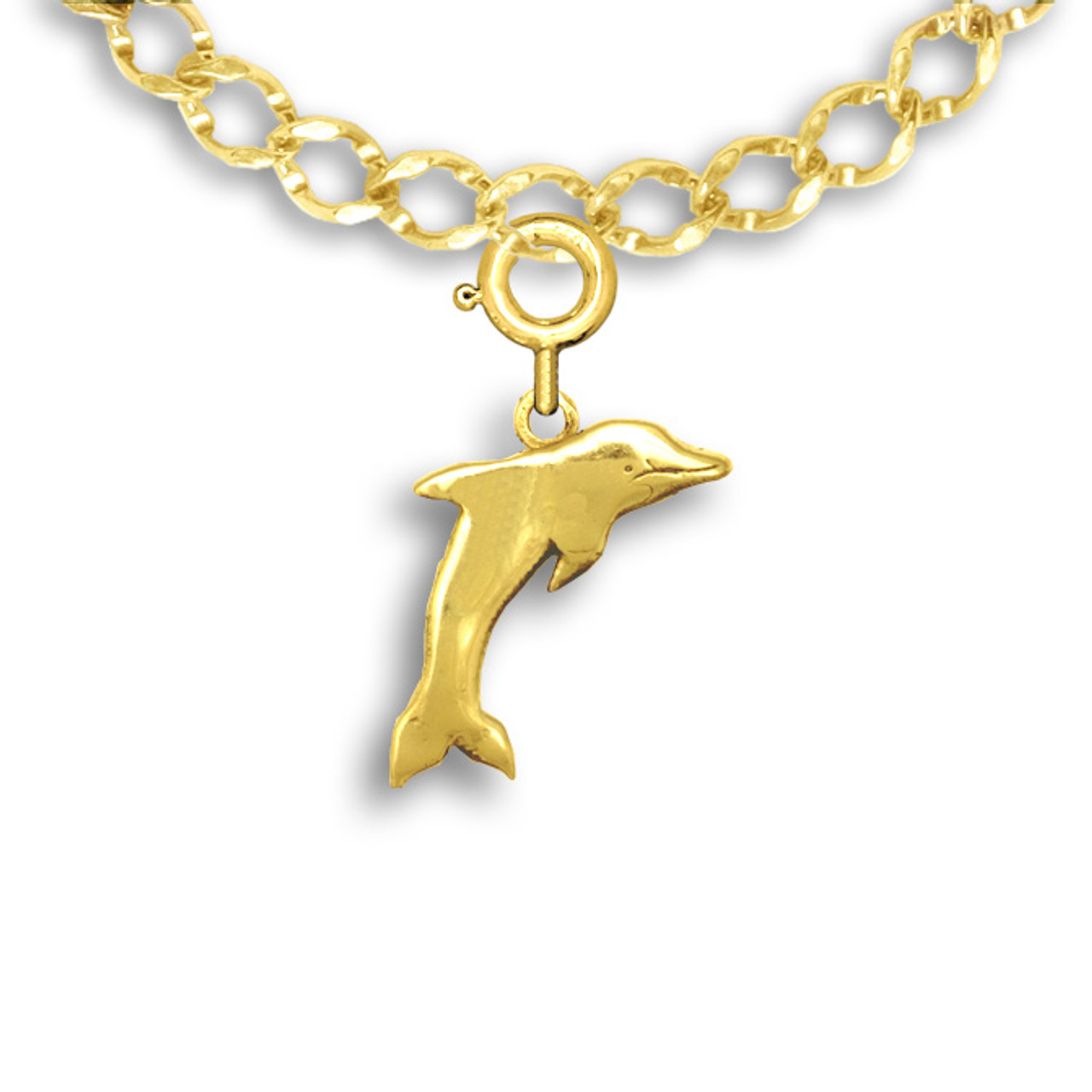 Large Cartier 18k Gold Dolphin Pendant - Ruby Lane