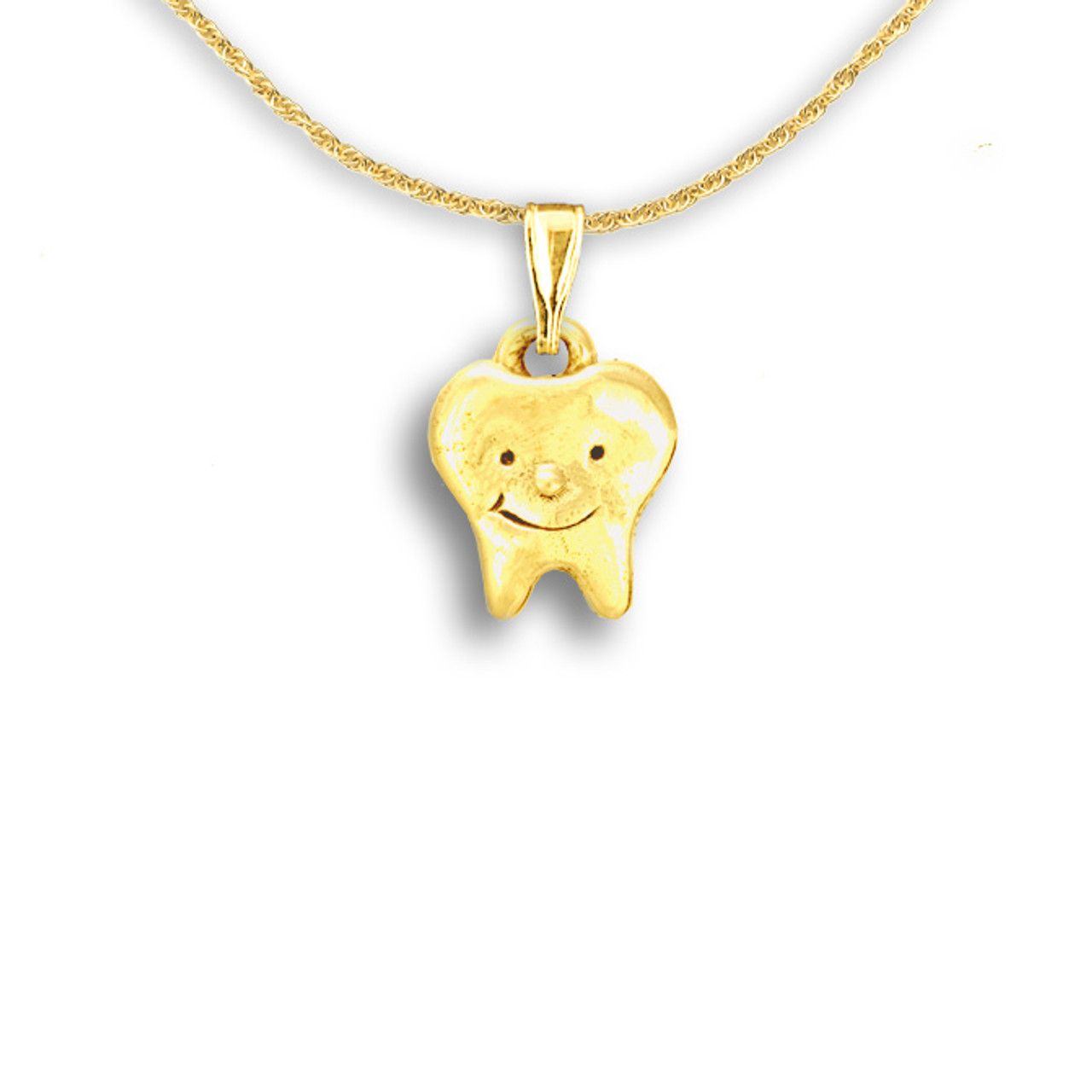 Gold sales tooth pendant