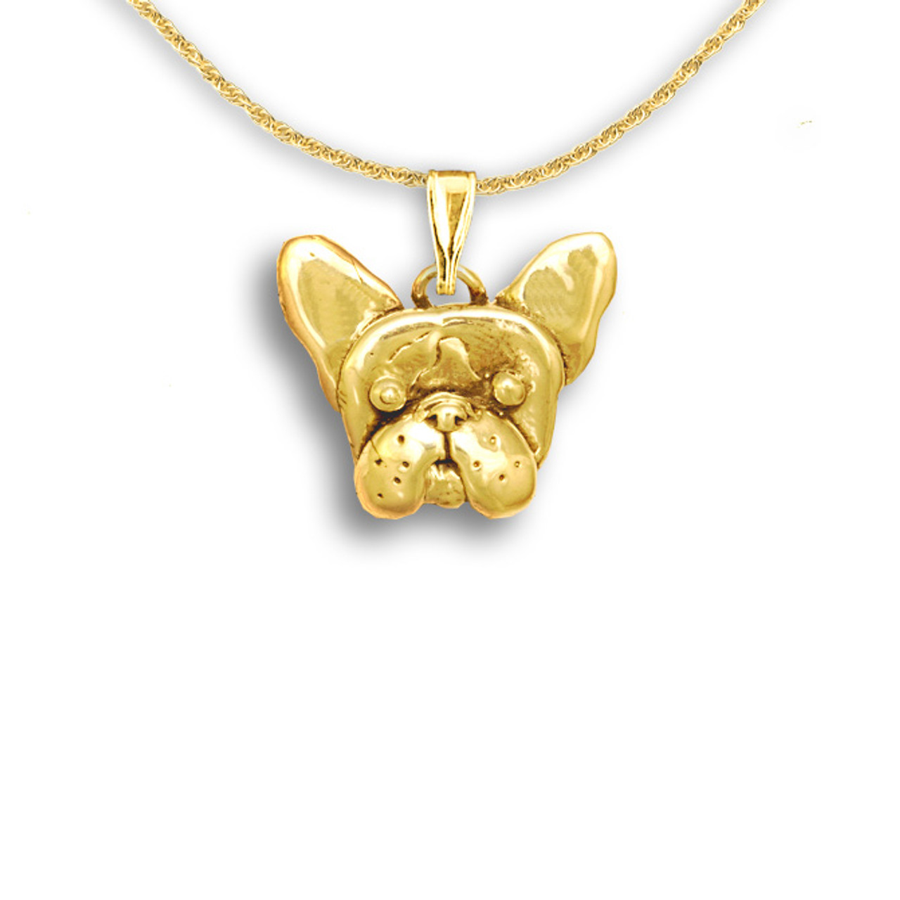 French Bulldog Shaped Cut Out Silver Pendant Necklace – DOTOLY