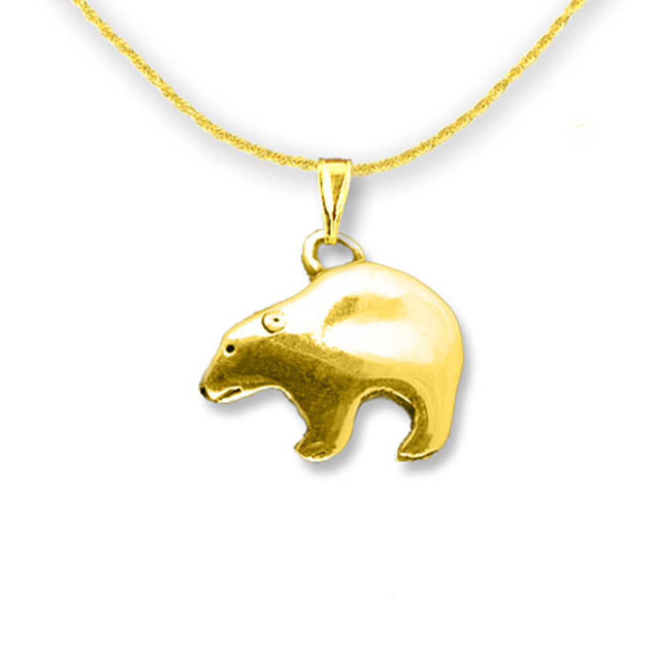 10K Two-Tone Gold Teddy Bear Chain 20