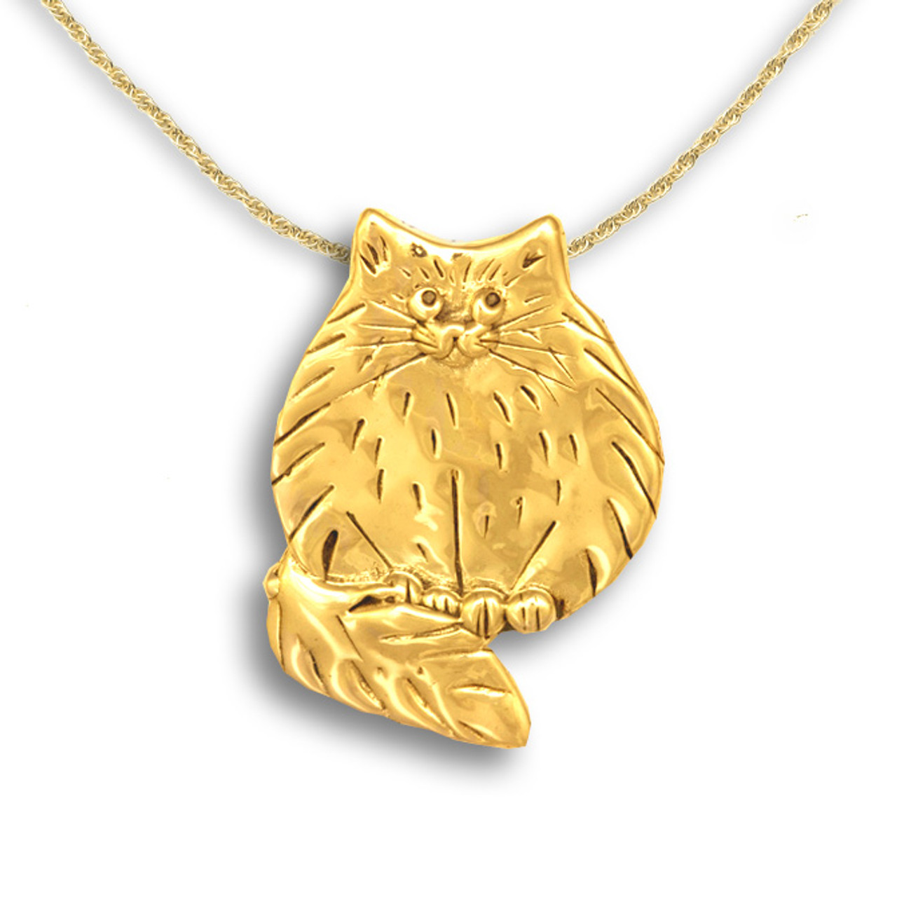 gold cat pin