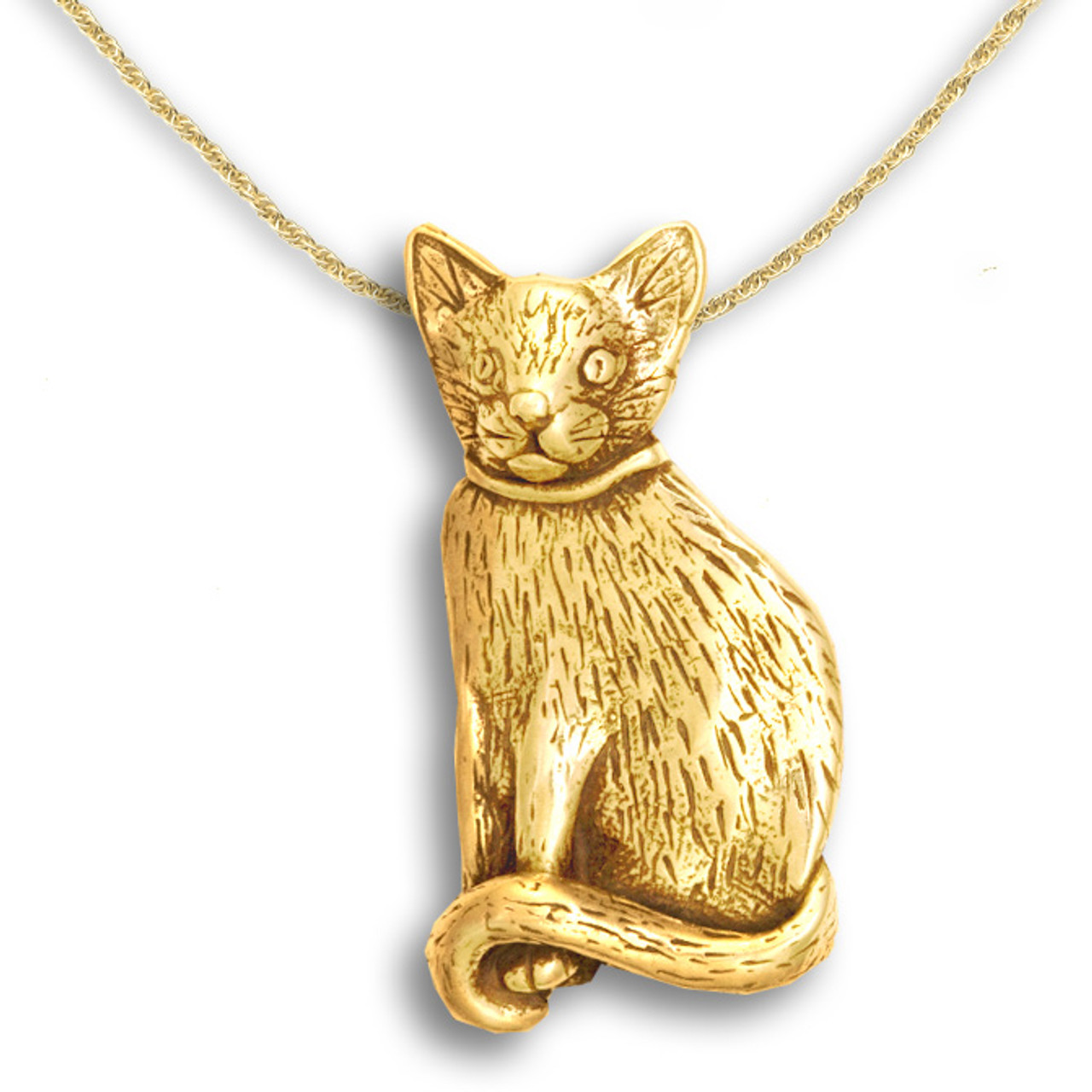 gold cat pin