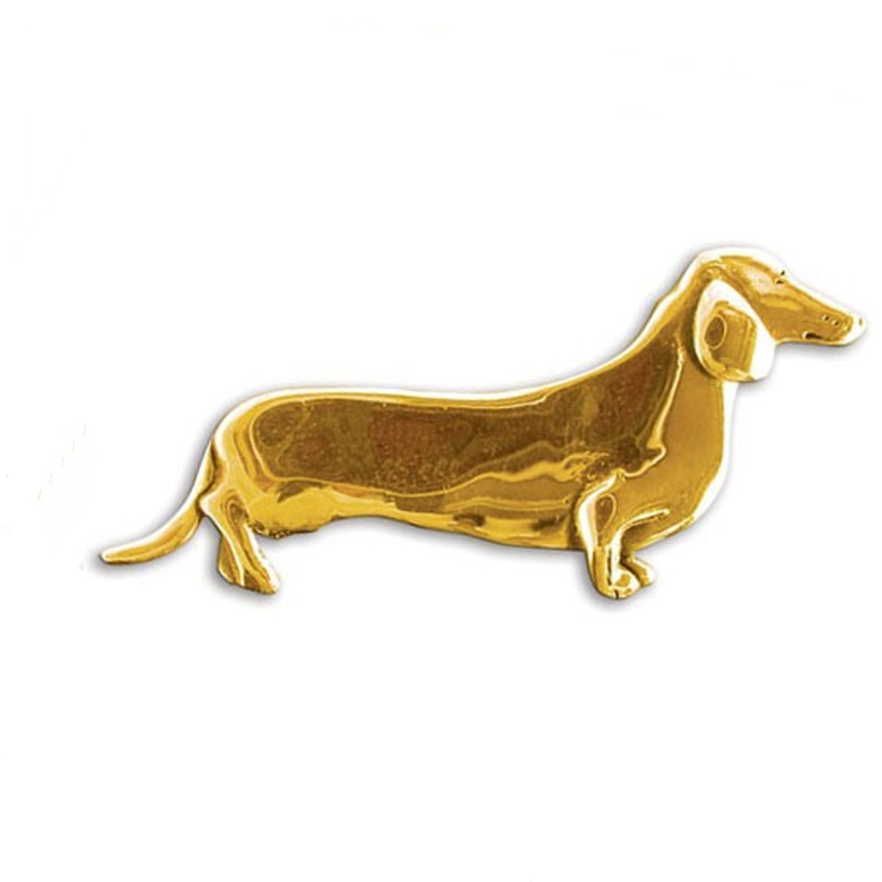 14k Solid Gold Dachshund Pin