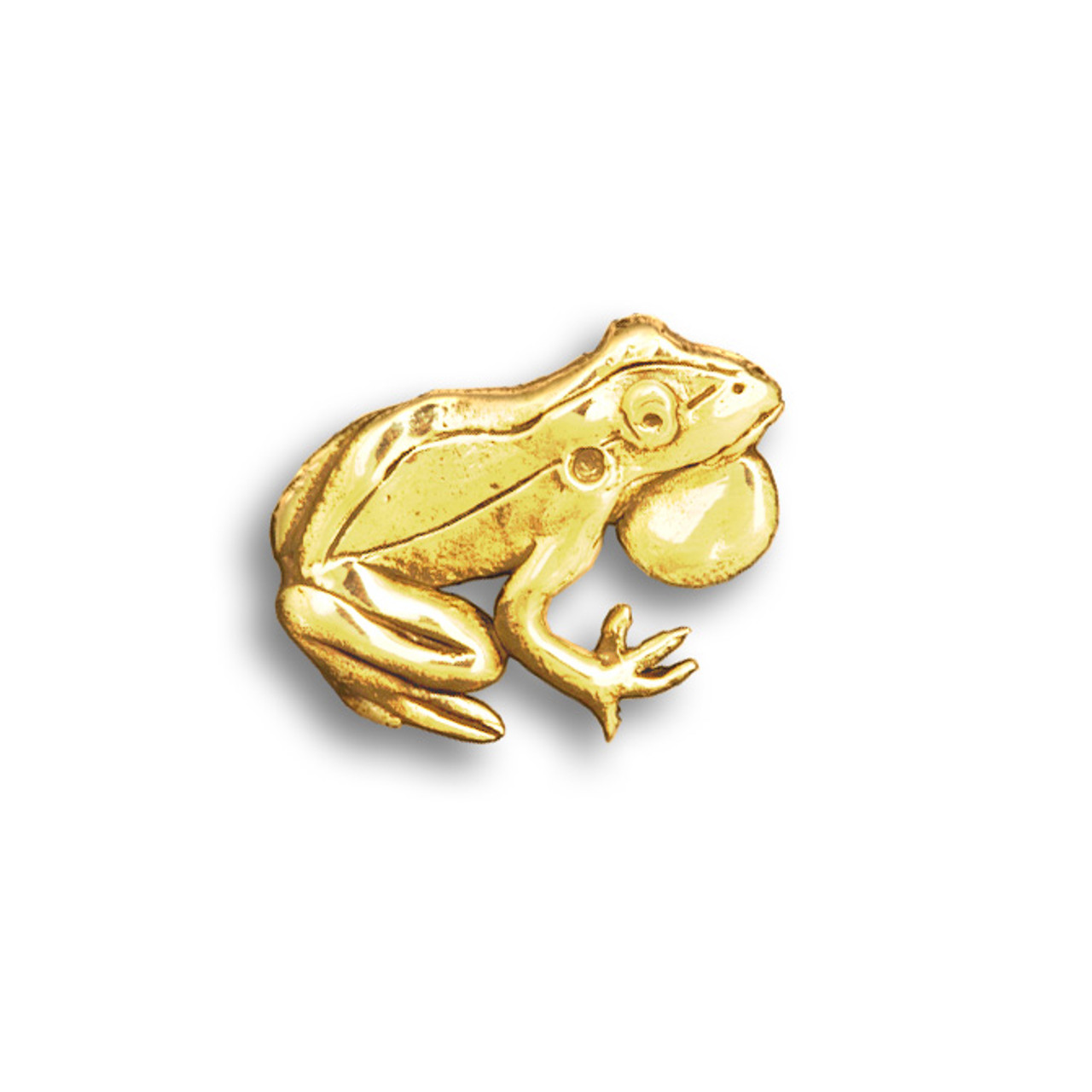 14k Solid Gold Frog Pin