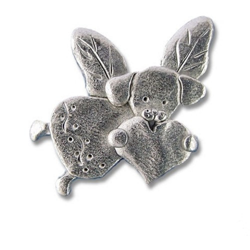 Pewter Dog Angel Lapel Pin