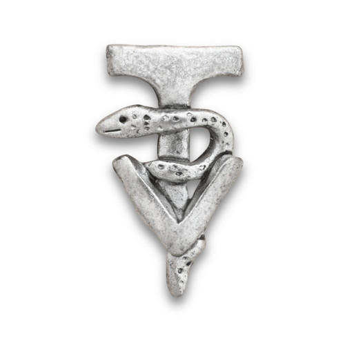 Pewter Small Veterinary Technician Caduceus Lapel Pin