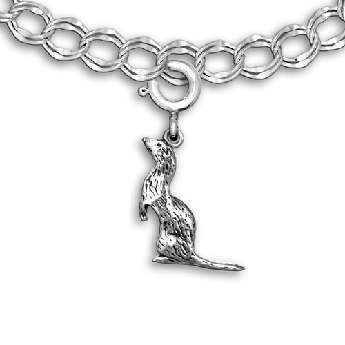 Sterling Silver Ferret Charm