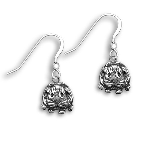 Sterling Silver Guinea Pig Earrings