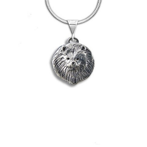 Sterling Silver Pomeranian Pendant