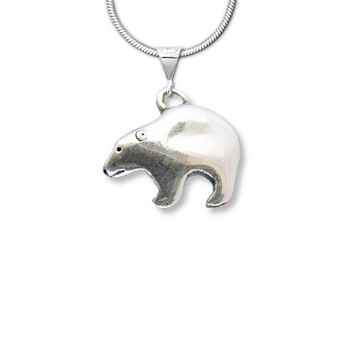 silver polar bear pendant or necklace – of beasts and beauty