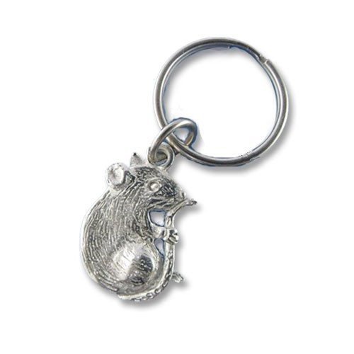 Pewter Mouse Keychain - Animal Key Chains - TheMagicZoo.com