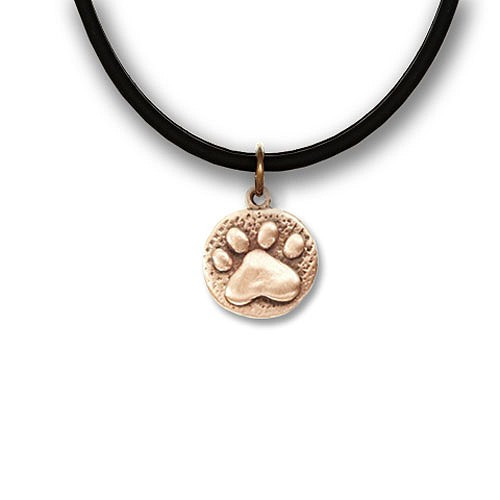 Bronze Paw Print Necklace
