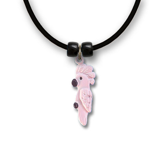 Enamel Moluccan Cockatoo Necklace