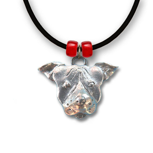 Sterling Silver and Enamel Pit Bull Puppy Necklace - Dog Jewelry – Mark  Poulin Jewelry