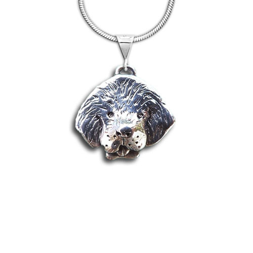 Sterling Silver Newfoundland Dog Pendant