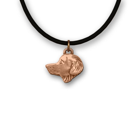 Bronze Golden Retriever Necklace